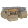 Juego de sofás jardín con cojines 5 pzas ratán sintético beige by , Garden sets - Ref: Foro24-3327258, Price: 401,13 €, Disco...