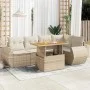 Juego de sofás jardín con cojines 6 pzas ratán sintético beige von , Gartensets - Ref: Foro24-3327264, Preis: 516,95 €, Rabat...