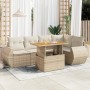 Juego de sofás jardín con cojines 6 pzas ratán sintético beige von , Gartensets - Ref: Foro24-3327264, Preis: 510,09 €, Rabat...