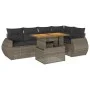 Set de muebles de jardín 6 pzas y cojines ratán sintético gris by , Garden sets - Ref: Foro24-3327266, Price: 438,52 €, Disco...