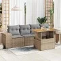 Juego de sofás jardín con cojines 5 pzas ratán sintético beige by , Garden sets - Ref: Foro24-3327321, Price: 397,17 €, Disco...