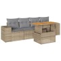 Juego de sofás jardín con cojines 5 pzas ratán sintético beige von , Gartensets - Ref: Foro24-3327321, Preis: 389,66 €, Rabat...