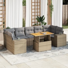 Set de sofás de jardín y cojines 8 piezas ratán sintético beige von , Gartensets - Ref: Foro24-3327349, Preis: 574,30 €, Raba...