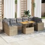 Set de sofás de jardín y cojines 8 piezas ratán sintético beige by , Garden sets - Ref: Foro24-3327349, Price: 574,30 €, Disc...