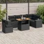 Set de sofás de jardín 7 pzas con cojines ratán sintético negro de , Conjuntos de jardín - Ref: Foro24-3327380, Precio: 511,5...