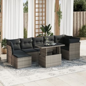Set de sofás de jardín y cojines 8 piezas ratán sintético gris by , Garden sets - Ref: Foro24-3326201, Price: 531,65 €, Disco...