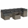 Set de sofás de jardín y cojines 8 piezas ratán sintético gris by , Garden sets - Ref: Foro24-3326201, Price: 531,65 €, Disco...
