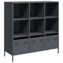 Aparador acero gris antracita 101,5x39x103,5 cm de , Aparadores - Ref: Foro24-851390, Precio: 171,06 €, Descuento: %