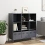 Aparador acero gris antracita 101,5x39x103,5 cm de , Aparadores - Ref: Foro24-851390, Precio: 171,06 €, Descuento: %