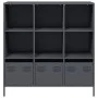 Aparador acero gris antracita 101,5x39x103,5 cm de , Aparadores - Ref: Foro24-851390, Precio: 171,06 €, Descuento: %