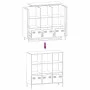 Aparador acero gris antracita 101,5x39x103,5 cm de , Aparadores - Ref: Foro24-851390, Precio: 171,06 €, Descuento: %