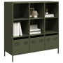 Aparador acero verde oliva 101,5x39x103,5 cm by , Sideboards - Ref: Foro24-851392, Price: 174,20 €, Discount: %