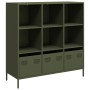 Aparador acero verde oliva 101,5x39x103,5 cm by , Sideboards - Ref: Foro24-851392, Price: 174,20 €, Discount: %