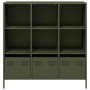 Aparador acero verde oliva 101,5x39x103,5 cm by , Sideboards - Ref: Foro24-851392, Price: 174,20 €, Discount: %