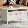 Mueble para TV acero laminado en frío blanco 68x50x43,5 cm by , TV Furniture - Ref: Foro24-851243, Price: 80,39 €, Discount: %