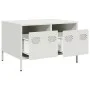 Mueble para TV acero laminado en frío blanco 68x50x43,5 cm by , TV Furniture - Ref: Foro24-851243, Price: 80,39 €, Discount: %