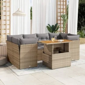 Set sofás de jardín 7 piezas y cojines ratán sintético beige von , Gartensets - Ref: Foro24-3326894, Preis: 497,92 €, Rabatt: %
