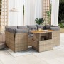 Set sofás de jardín 7 piezas y cojines ratán sintético beige by , Garden sets - Ref: Foro24-3326894, Price: 513,87 €, Discoun...