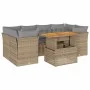 Set sofás de jardín 7 piezas y cojines ratán sintético beige von , Gartensets - Ref: Foro24-3326894, Preis: 497,92 €, Rabatt: %