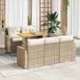 Juego de sofás jardín con cojines 6 pzas ratán sintético beige by , Garden sets - Ref: Foro24-3326991, Price: 511,18 €, Disco...