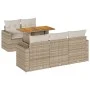 Juego de sofás jardín con cojines 6 pzas ratán sintético beige by , Garden sets - Ref: Foro24-3326991, Price: 511,18 €, Disco...