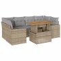 Set sofás de jardín 7 piezas y cojines ratán sintético beige de , Conjuntos de jardín - Ref: Foro24-3327006, Precio: 539,48 €...