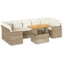 Set de sofás de jardín y cojines 8 piezas ratán sintético beige by , Garden sets - Ref: Foro24-3327012, Price: 588,92 €, Disc...