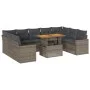 Set de sofás de jardín y cojines 10 pzas ratán sintético gris by , Garden sets - Ref: Foro24-3327084, Price: 657,99 €, Discou...