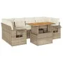 Set sofás de jardín 7 piezas y cojines ratán sintético beige von , Gartensets - Ref: Foro24-3327117, Preis: 575,69 €, Rabatt: %