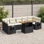 Set de sofás de jardín y cojines 8 piezas ratán sintético negro by , Garden sets - Ref: Foro24-3327122, Price: 537,09 €, Disc...
