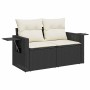 Set de sofás de jardín y cojines 8 piezas ratán sintético negro by , Garden sets - Ref: Foro24-3327122, Price: 544,20 €, Disc...