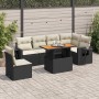 Set de sofás de jardín 7 pzas con cojines ratán sintético negro by , Garden sets - Ref: Foro24-3327157, Price: 473,82 €, Disc...