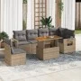 Set sofás de jardín 7 piezas y cojines ratán sintético beige by , Garden sets - Ref: Foro24-3327160, Price: 515,53 €, Discoun...