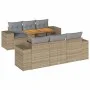 Set sofás de jardín 7 piezas y cojines ratán sintético beige by , Garden sets - Ref: Foro24-3327335, Price: 599,08 €, Discoun...