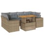 Set sofás de jardín 7 piezas y cojines ratán sintético beige von , Gartensets - Ref: Foro24-3327342, Preis: 543,52 €, Rabatt: %