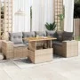 Juego de sofás jardín con cojines 6 pzas ratán sintético beige von , Gartensets - Ref: Foro24-3327377, Preis: 470,07 €, Rabat...