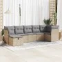 Set sofás de jardín 7 piezas y cojines ratán sintético beige by , Garden sets - Ref: Foro24-3325305, Price: 446,51 €, Discoun...