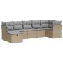 Set sofás de jardín 7 piezas y cojines ratán sintético beige by , Garden sets - Ref: Foro24-3325305, Price: 446,51 €, Discoun...
