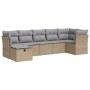 Set sofás de jardín 7 piezas y cojines ratán sintético beige by , Garden sets - Ref: Foro24-3325305, Price: 461,08 €, Discoun...