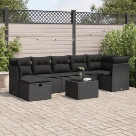 Set de sofás de jardín y cojines 8 piezas ratán sintético negro von , Gartensets - Ref: Foro24-3325311, Preis: 502,72 €, Raba...