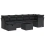 Set de sofás de jardín y cojines 8 piezas ratán sintético negro by , Garden sets - Ref: Foro24-3325311, Price: 502,72 €, Disc...