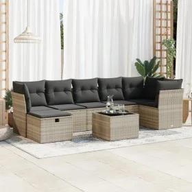 Set de sofás de jardín 8 pzas y cojines ratán sintético gris de , Conjuntos de jardín - Ref: Foro24-3325318, Precio: 531,27 €...