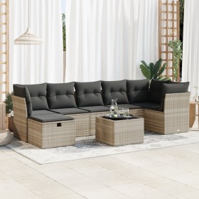 Set de sofás de jardín 8 pzas y cojines ratán sintético gris by , Garden sets - Ref: Foro24-3325318, Price: 514,86 €, Discoun...