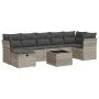 Set de sofás de jardín 8 pzas y cojines ratán sintético gris by , Garden sets - Ref: Foro24-3325318, Price: 531,27 €, Discoun...