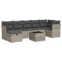 Set de sofás de jardín 8 pzas y cojines ratán sintético gris by , Garden sets - Ref: Foro24-3325318, Price: 514,86 €, Discoun...