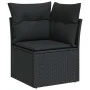 Set de sofás de jardín 7 pzas con cojines ratán sintético negro by , Garden sets - Ref: Foro24-3325391, Price: 468,90 €, Disc...