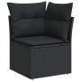 Set de sofás de jardín 7 pzas con cojines ratán sintético negro by , Garden sets - Ref: Foro24-3325391, Price: 483,10 €, Disc...