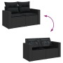 Set de sofás de jardín 7 pzas con cojines ratán sintético negro by , Garden sets - Ref: Foro24-3325391, Price: 483,10 €, Disc...