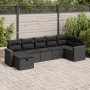 Set de sofás de jardín 7 pzas con cojines ratán sintético negro by , Garden sets - Ref: Foro24-3325401, Price: 464,82 €, Disc...