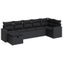 Set de sofás de jardín 7 pzas con cojines ratán sintético negro by , Garden sets - Ref: Foro24-3325401, Price: 464,82 €, Disc...